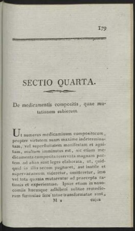 Sectio Quarta.