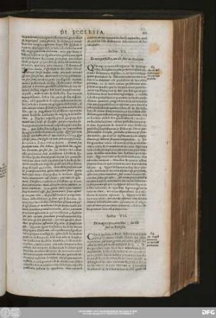 Sectio VII. De magnis peccatoribus, an illi sint in Ecclesiae.