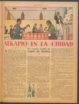 Serapio en la ciudad : Un cuento criollo de López de Molina