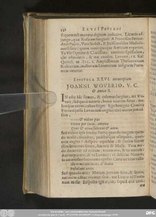 Epistola XXVI. Antverpiam. Ioanni Woverio, V. C. & Amico S.