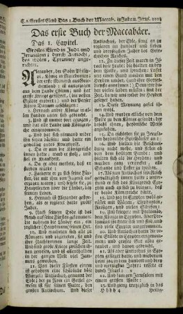 Das erste Buch der Maccabäer.