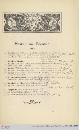Masken aus Boeotien (Nr. 242 - 253)
