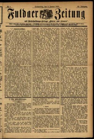 Ausgabe vom Donnerstag, den 03. Januar 1895.