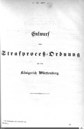 Entwurf einer Strafproceß-Ordnung