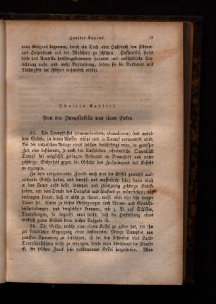 Zweites Kapitel. Von den Dampfkesseln und ihren Oefen.