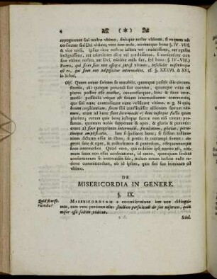 De Misericordia in Genere. §. IX. - §. XXIII.