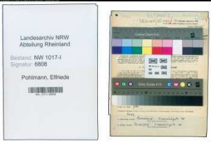 Entnazifizierung Elfriede Pohlmann , geb. 09.05.1909 (Abteilungsleiterin)