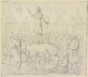 Johannes der Täufer predigt in der Wüste