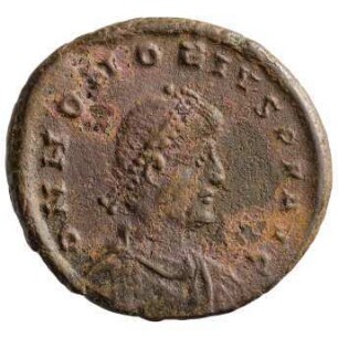 Münze, Aes 2, 15. Mai 392 bis 17. Januar 395 n. Chr.