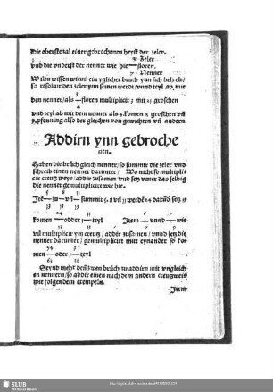 Addirn ynn gebrochenen