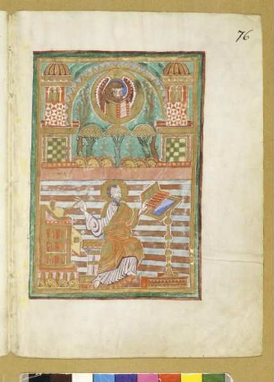 Sogenanntes Kostbares Evangeliar — Der Evangelist Markus, Folio fol. 76r