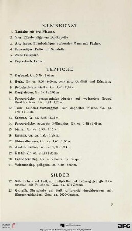 Teppiche (Nr. 7-21)