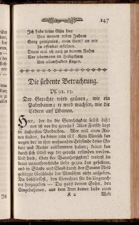 Die siebente Betrachtung