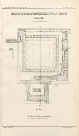 Plate VI. Kurunégala-Anurádhapura Road shrine. Plan