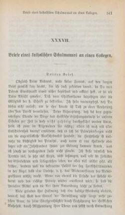 541-553 Briefe eines katholischen Schulmannes an einen Collegen : dritter Brief