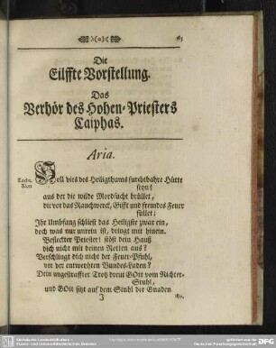 Die Eilffte Vorstellung. Das Verhör des Hohen-Priesters Caiphas