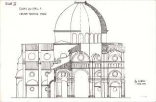 Eckert, Georg; München; Studienarbeiten - Dom zu Pavia (Ansicht)