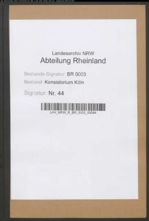 Verwaltung vakanter Pfarrstellen. Specialia