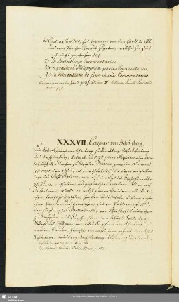 XXXVII. Caspar von Schönberg