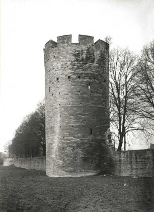 Soest, Kattenturm : Soest. Stadtmauer mit Kattenturm. Feldseite