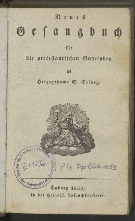 Neues Gesangbuch für die protestantischen Gemeinden des Herzogthums S. Coburg