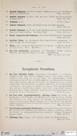 Europäische Porzellane (Nr. 85 - 119)