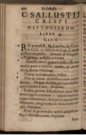 C. Sallustii Crispi Historiarum Liber I