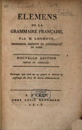 Élémens de la grammaire française