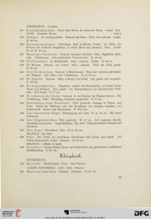 Kleinplastik (Nr. 650-696)