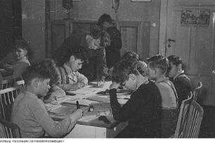 Dresden, Wachwitz. Kinderheim Wachwitz, 22. Januar 1952