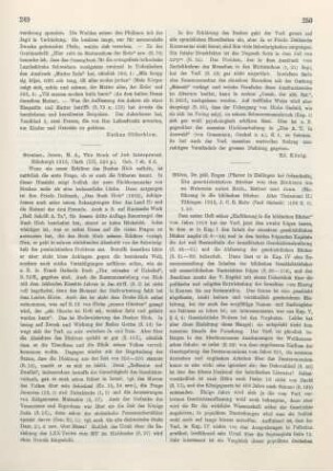 249-250 [Rezension] Strahan, James, The book of Job