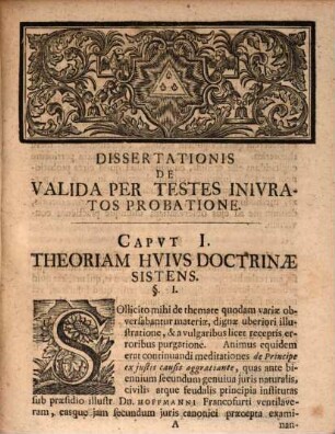 Diss. inaug. ... de valida per testes iniuratos probatione