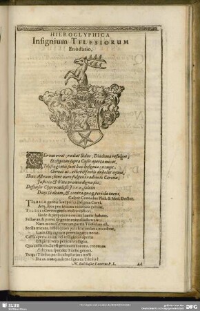 Hieroglyphica Insignium Tilesiorum Enodatio