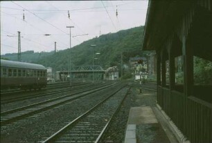 Dillenburg Bahnhofsausfahrt Ausfahrsignale Stw Straßenbrücke