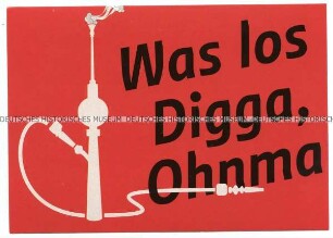 Postkarte des LaGeSo Berlin zum Thema Shisha-Rauchen