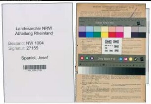 Entnazifizierung Josef Spaniol , geb. 19.03.1904 (Fahrhauer)
