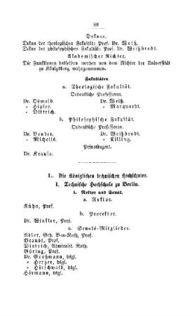 Die Königlichen Technischen Hochschulen