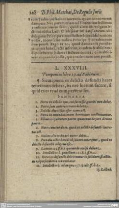 L. XXXVIII. Pomponius libro 29. ad Sabinum