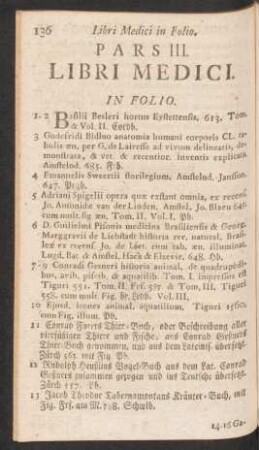 Pars III. Libri Medici.