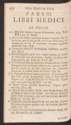 Pars III. Libri Medici.