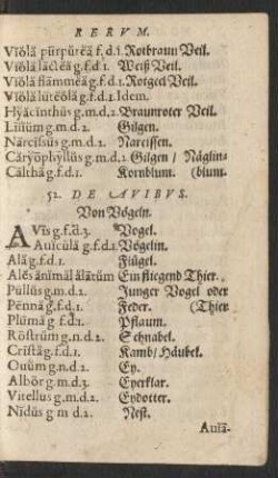 52. De Avibus.