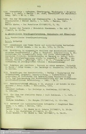 5. Musikalische Grundlagenforschung, Soziologie und Ethnologie