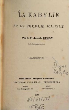 La Kabylie et le peuple kabyle