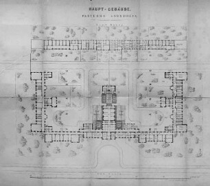 Haupt-Gebäude. Parterre Grundriss.