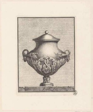Vase, dekoriert mit Stechpalmenblättern, aus der Folge "Suite de Vases", Bl. 5