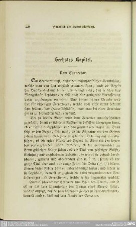 Sechstes Kapitel. Vom Corrector