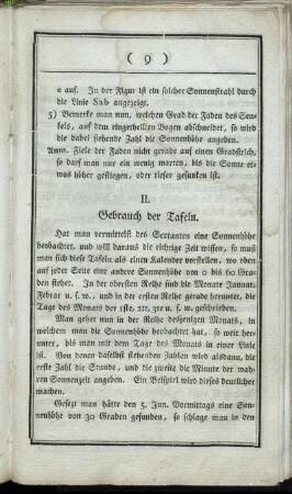 II. Gebrauch der Tafeln.