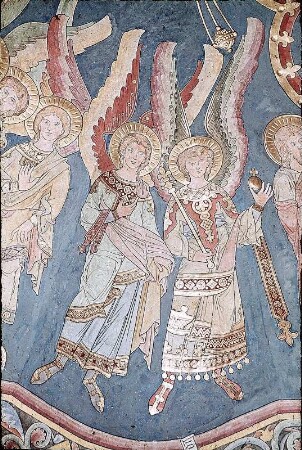 Thronende Muttergottes und die beiden Johannes', umgeben von einem Engelreigen