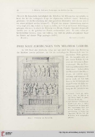Zwei neue Zeichnungen von Melchior Lorichs