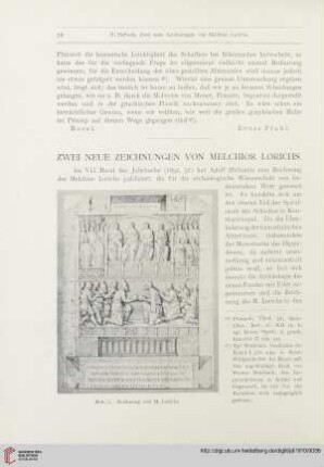 Zwei neue Zeichnungen von Melchior Lorichs